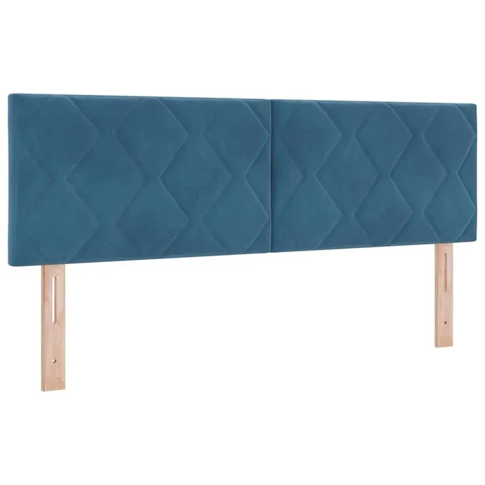 vidaXL Cabecero Montaje en la pared Azul oscuro 160 cm Terciopelo