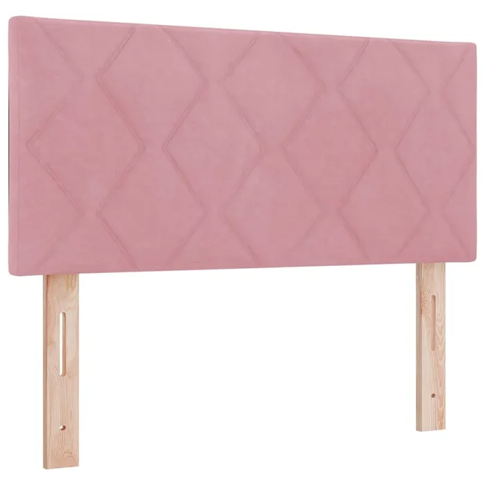 vidaXL Cabecero Montaje en la pared Geométrico Rosa 90 cm Terciopelo