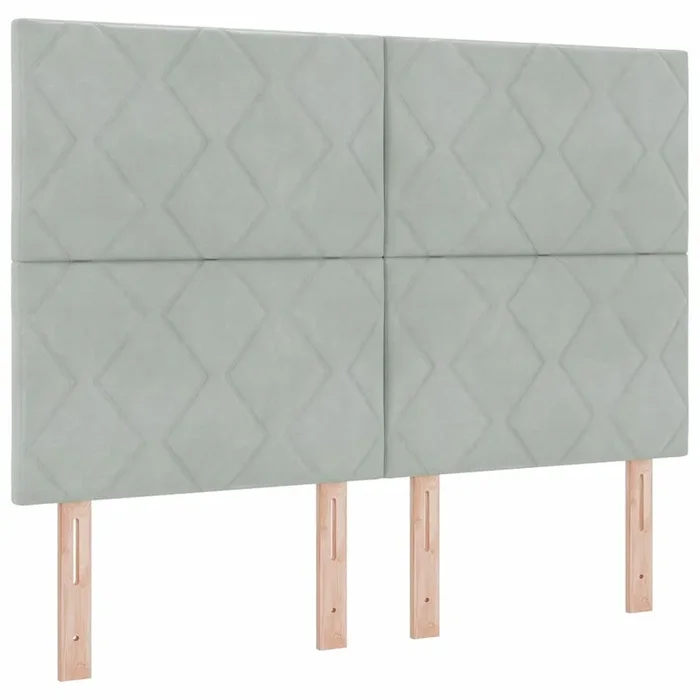 vidaXL Cabecero Montaje en la pared Gris claro 144 cm Terciopelo