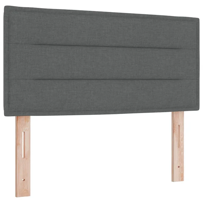 vidaXL Cabecero Otro con cabecera Gris oscuro 90 cm tela