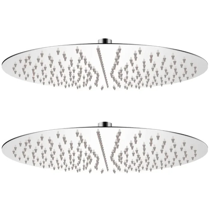 vidaXL Cabezal de ducha efecto lluvia 2 uds acero inoxidable Ø 40 cm