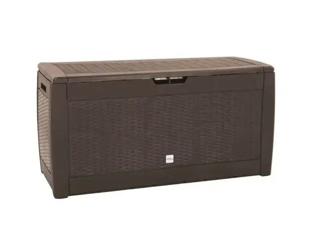 vidaXL caja de almacenaje de jardín polipropileno marrón 119x48x60 cm | Brico Depôt Nuovo Arrivo