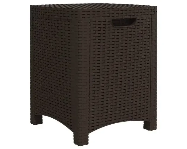 vidaXL caja de almacenaje de jardín ratán pp marrón 39x39x46 cm | Brico Depôt Nuova Collezione