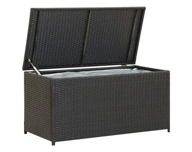 vidaXL caja de almacenaje de jardín ratán sintético negro 100x50x50 cm | Brico Depôt Di Tendenza