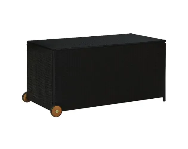 vidaXL caja de almacenaje de jardín ratán sintético negro 120x65x61 cm | Brico Depôt Acquista Ora