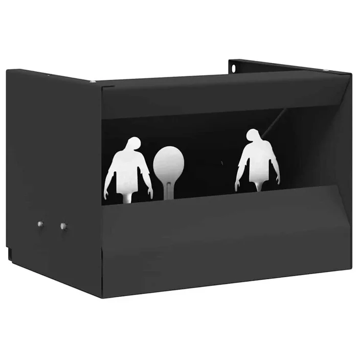vidaXL Caja de Trampa para Balas Negro 29 x 22 x 20 cm Acero (2)