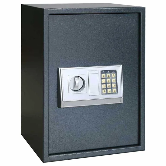 vidaXL Caja fuerte digital Gris oscuro 35 x 31 x 50 cm Acero