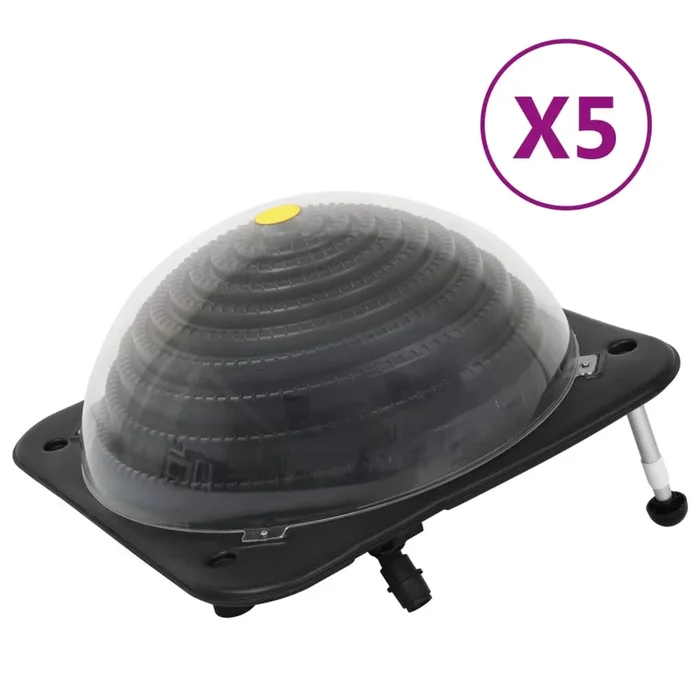 vidaXL Calentadores solares de piscina 5 pzas HDPE aluminio 75x75x36cm