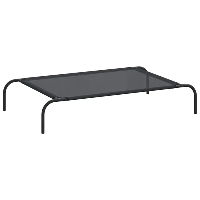 vidaXL Cama de perro elevada negra textilene L