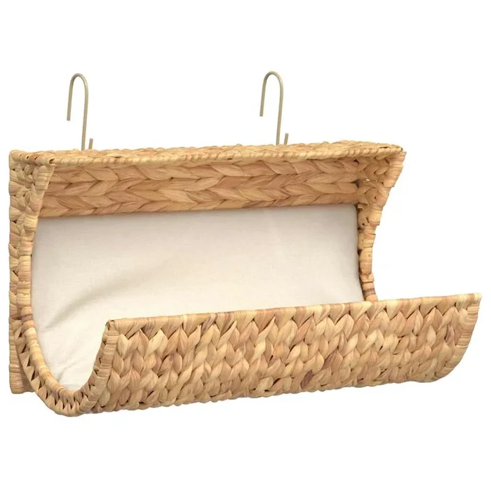 vidaXL Cama para gato con cojín de jacinto de agua 37x20x20 cm