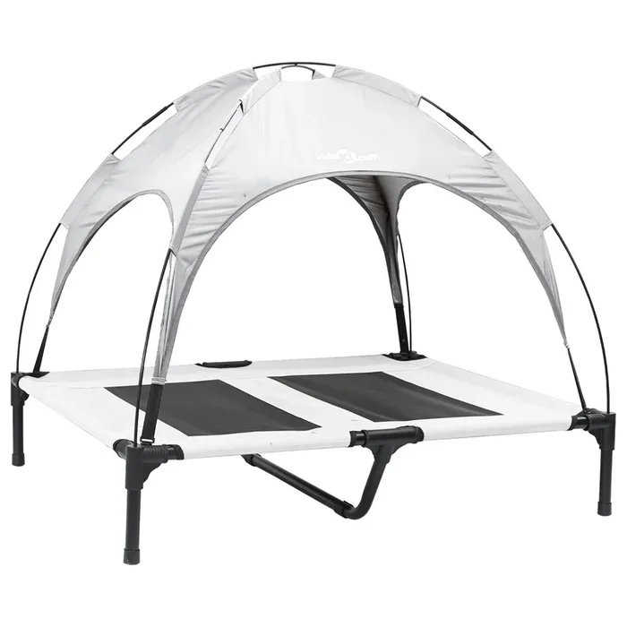vidaXL Cama para perro Gris plata l Acero