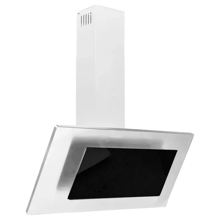 vidaXL Campana extractora acero inox y vidrio templado plateado 90 cm
