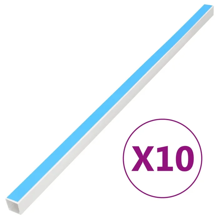 vidaXL Canaletas para cables autoadhesivas PVC 33×33 mm 10 m