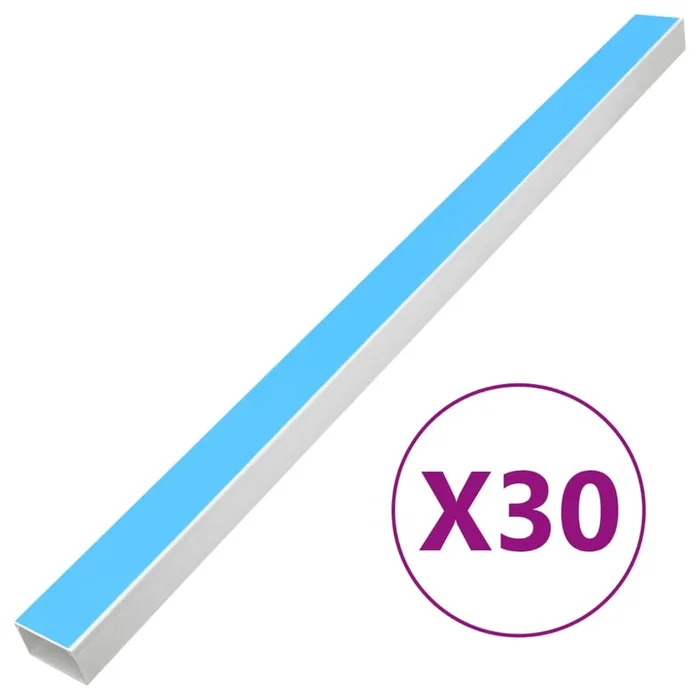 vidaXL Canaletas para cables autoadhesivas PVC 60×40 mm 30 m