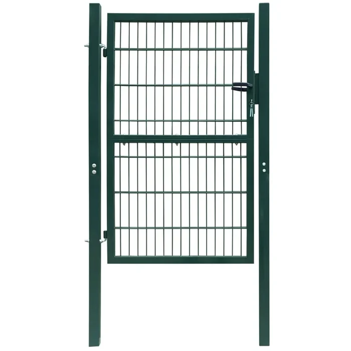 vidaXL Cancela de valla 2D individual verde 106×170 cm