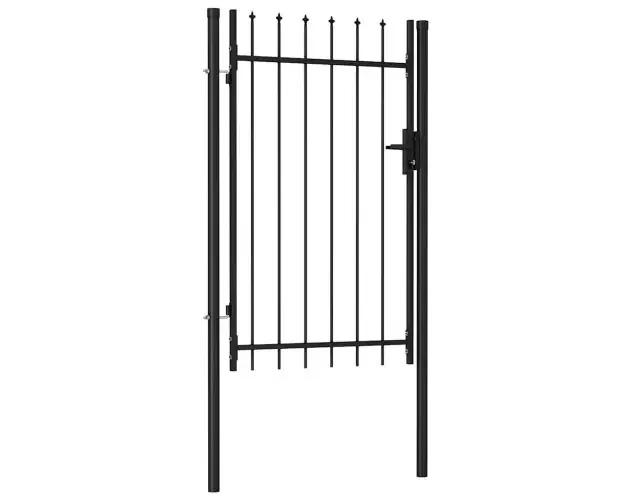vidaXL cancela de valla con una puerta y puntas acero negro 1×1,5 m | Brico Depôt Esclusivo
