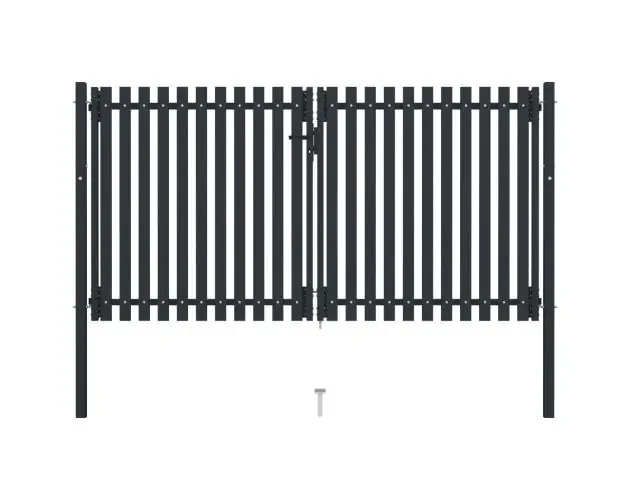 vidaXL cancela doble de valla de acero gris antracita 306×220 cm | Brico Depôt Offerta Del Giorno
