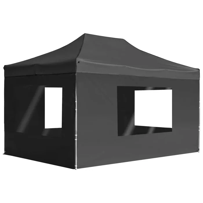 vidaXL Carpa plegable con paredes aluminio gris antracita 4,5×3 m