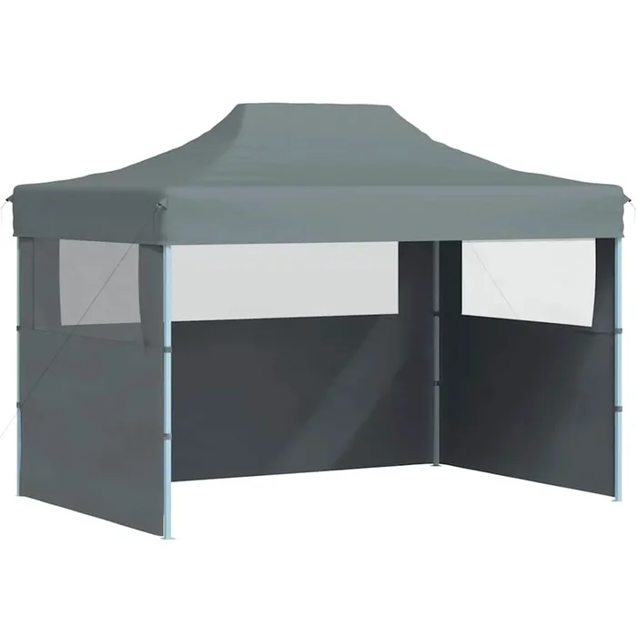 vidaXL Carpa plegable profesional con 3 paredes acero antracita 3×4 m