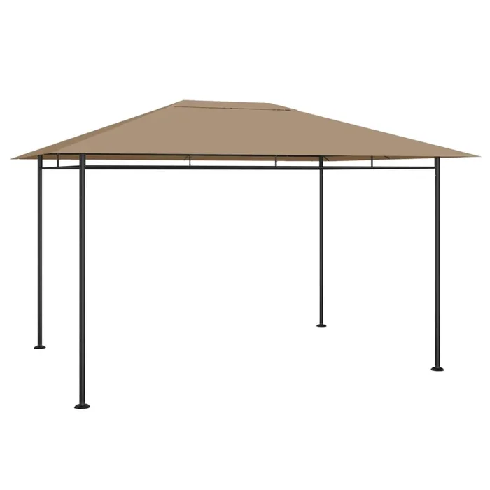 vidaXL Cenador gris taupé 384x281x270 cm 180 g/m²