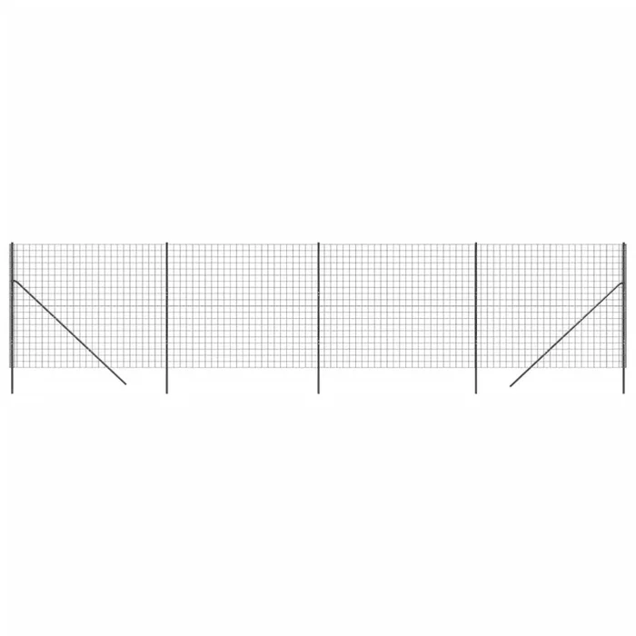 vidaXL Cerca de alambre de acero galvanizado gris antracita 1,8×10 m