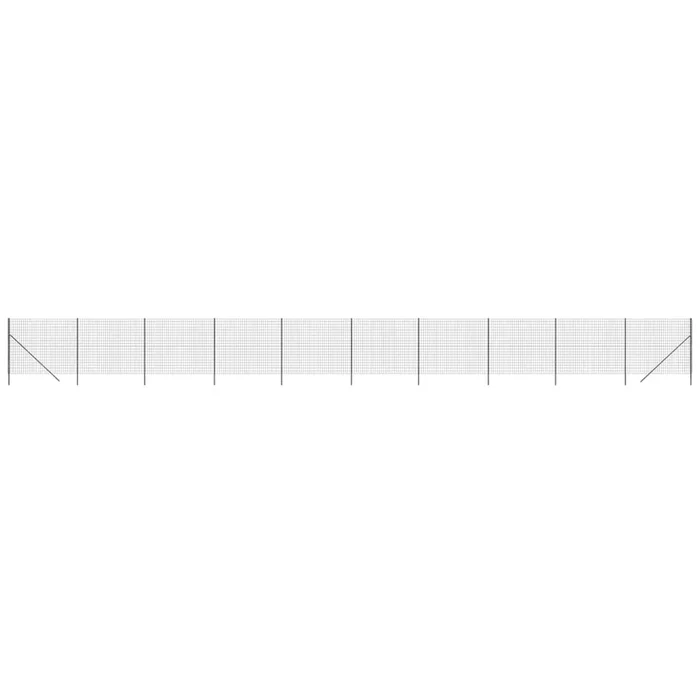 vidaXL Cerca de alambre de acero galvanizado gris antracita 2×25 m (2)