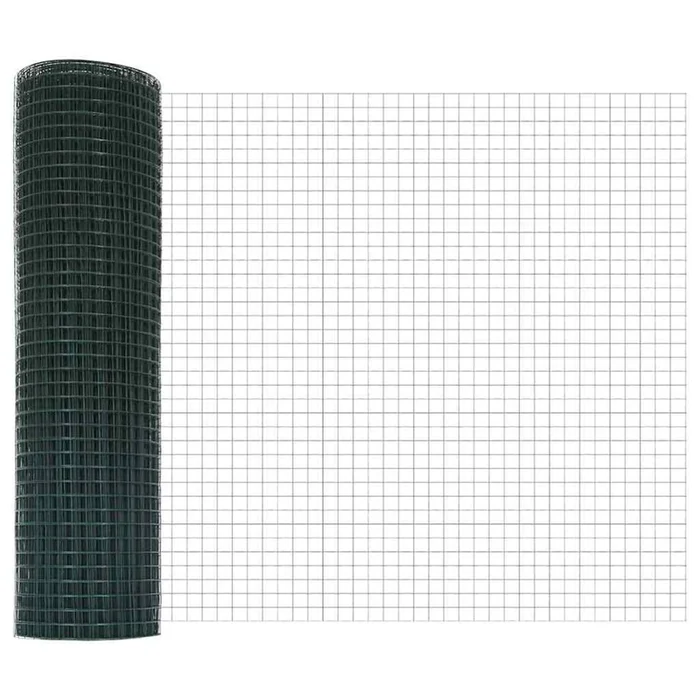 vidaXL Cerca de Alambre Soldado Verde 0.6 x 25 m Acero (4)