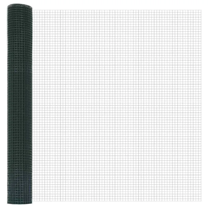 vidaXL Cerca de Alambre Soldado Verde 1.2 x 10 m Acero