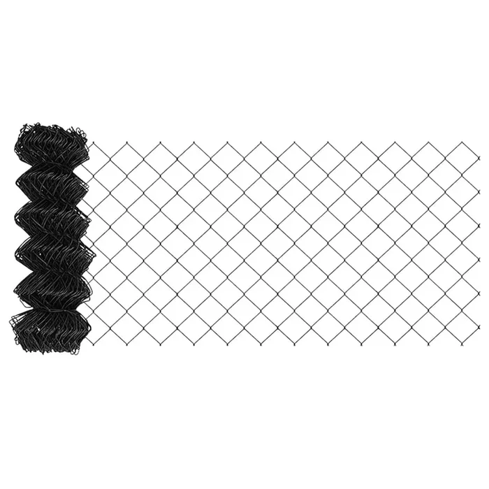 vidaXL Cerca de eslabones de cadena Gris 10 x 0.4 m Acero