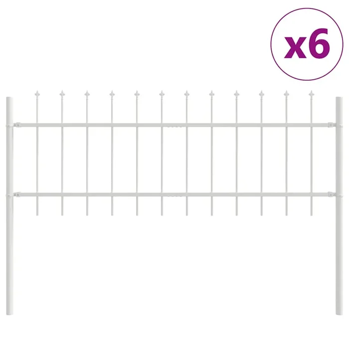 vidaXL Cerca de jardín Blanco 10.2 x 0.6 m (2)