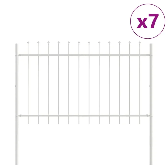 vidaXL Cerca de jardín Blanco 11.9 x 0.8 m (2)