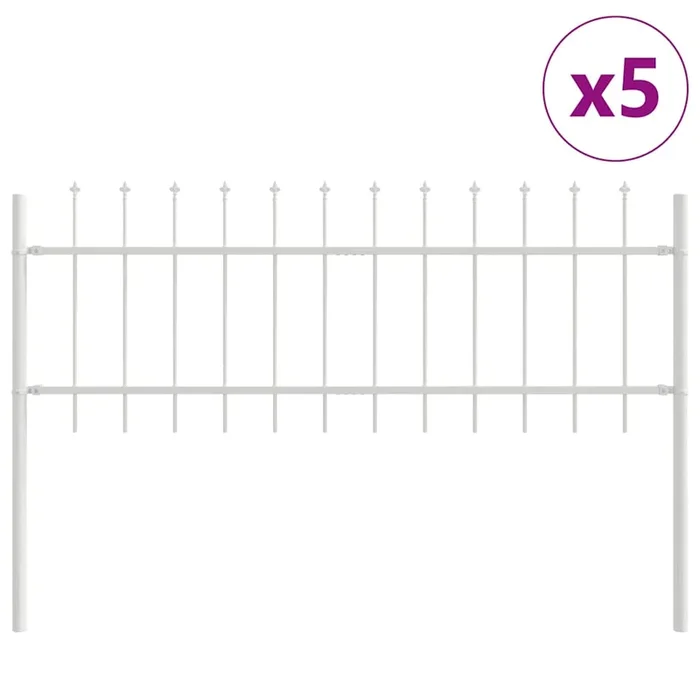 vidaXL Cerca de jardín Blanco 8.5 x 0.6 m (2)