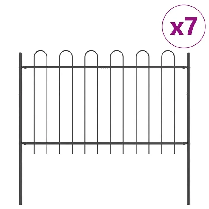 vidaXL Cerca de jardín Gris 11.9 x 0.8 m (2)
