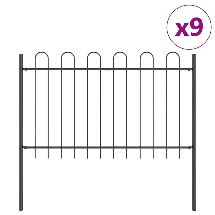 vidaXL Cerca de jardín Gris 15.3 x 0.8 m (2)