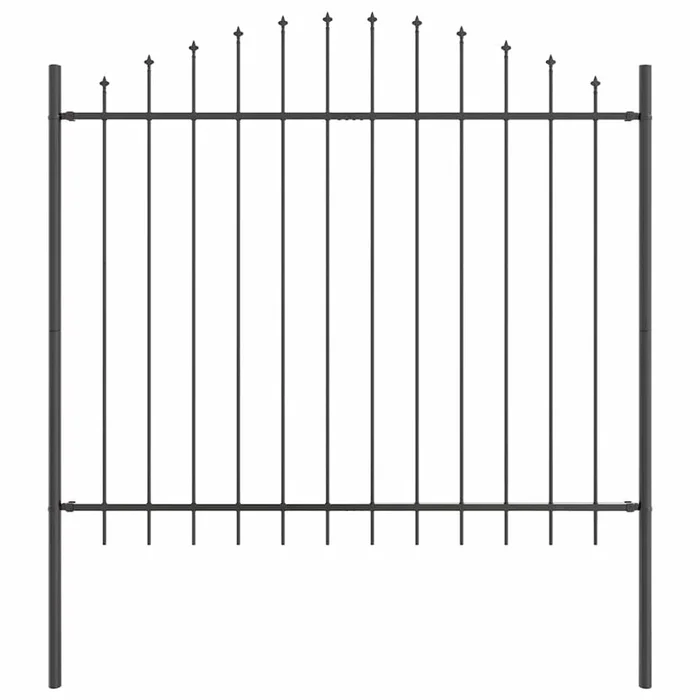 vidaXL Cerca de jardín Gris 170 x 125 cm