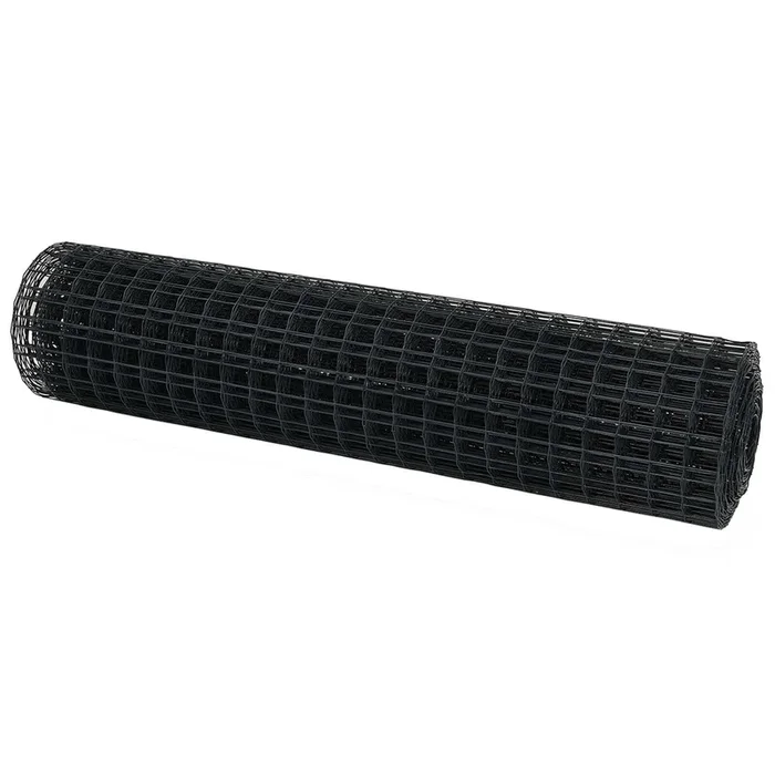 vidaXL Cerca Euro Gris 1 x 25 m Hierro recubierto de PVC (2)