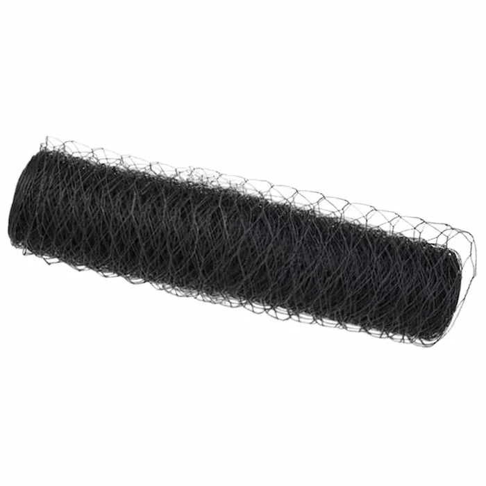 vidaXL Cerca Hexagonal Gris 0.6 x 100 m Acero (3)