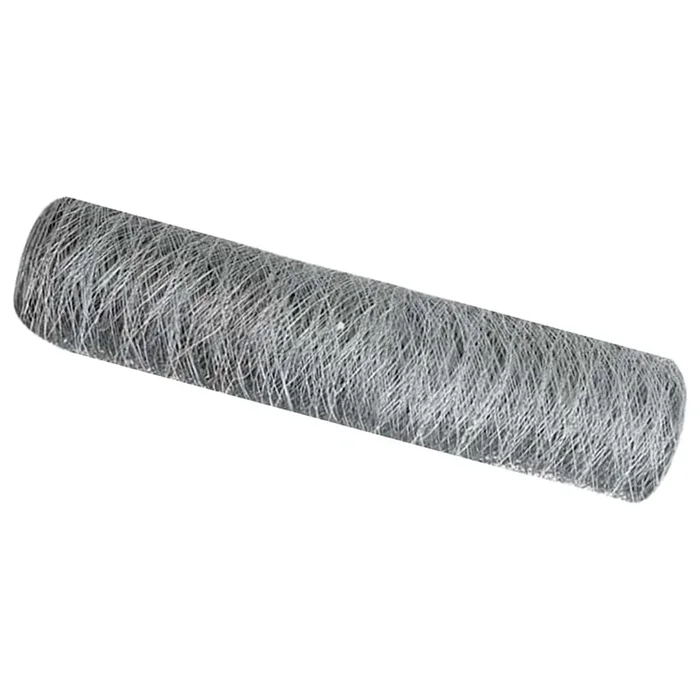 vidaXL Cerca Hexagonal Plateado 0.4 x 100 m Acero galvanizado (4)