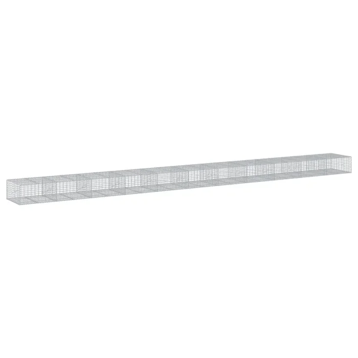 vidaXL Cesta de gaviones con cubierta hierro galvanizado 1100x100x50cm