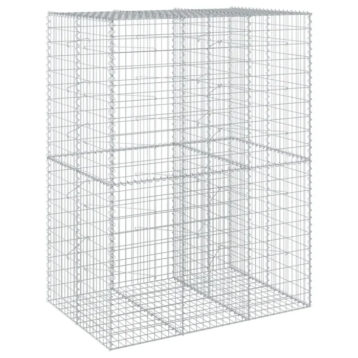 vidaXL Cesta de gaviones con cubierta hierro galvanizado 150x100x200cm
