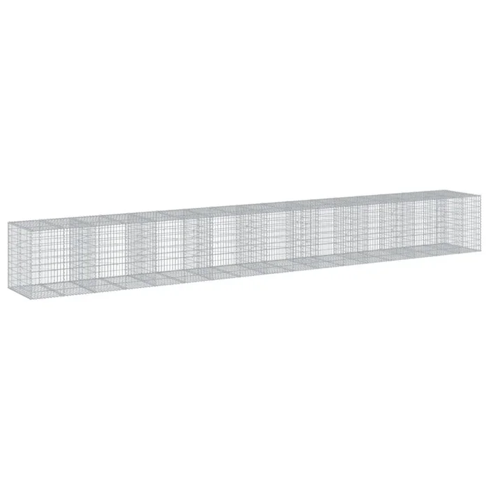 vidaXL Cesta de gaviones con cubierta hierro galvanizado 850x100x100cm
