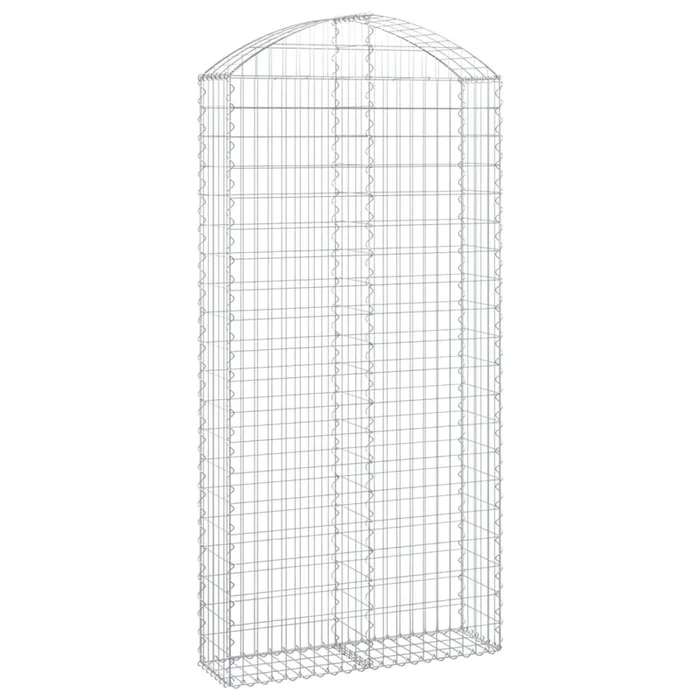 vidaXL Cesta gaviones forma arco hierro galvanizado 100x30x200/220 cm