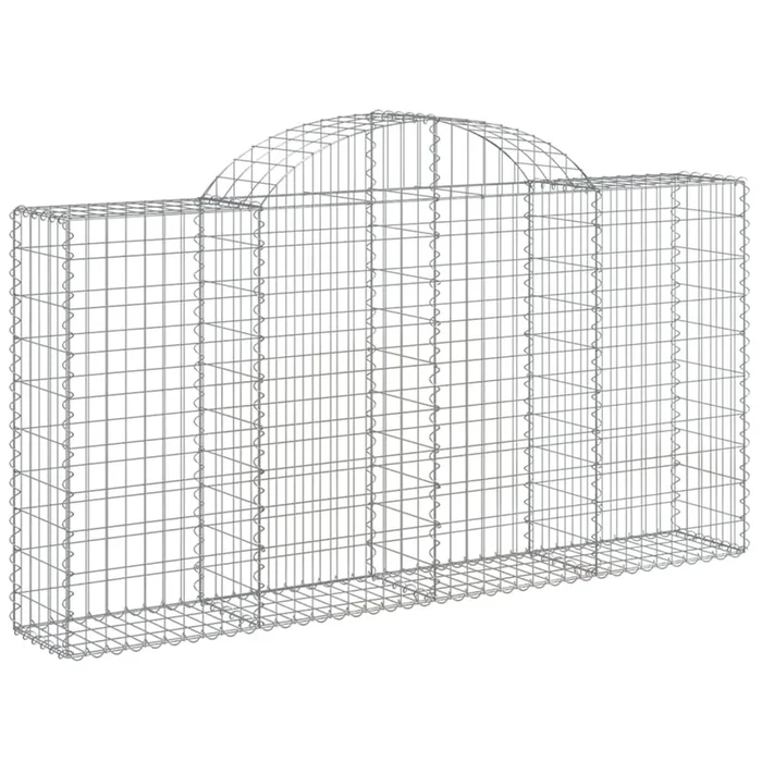 vidaXL Cesta gaviones forma arco hierro galvanizado 200x30x100/120 cm (2)