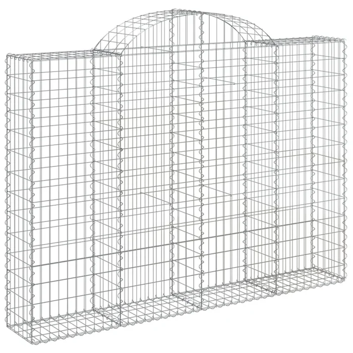vidaXL Cesta gaviones forma arco hierro galvanizado 200x30x140/160 cm (2)