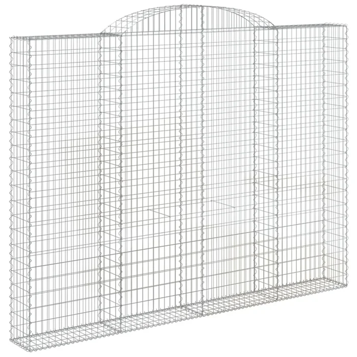 vidaXL Cesta gaviones forma arco hierro galvanizado 300x30x220/240 cm