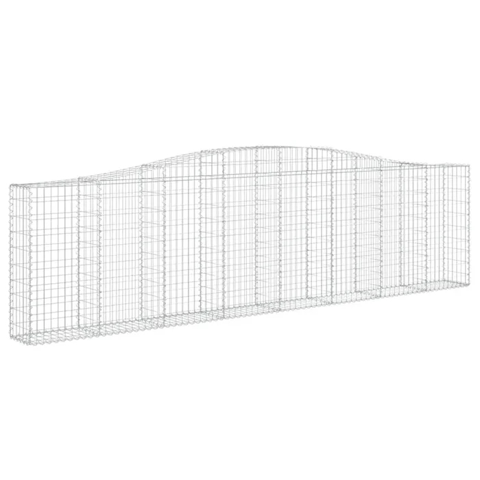 vidaXL Cesta gaviones forma arco hierro galvanizado 400x30x100/120 cm (2)