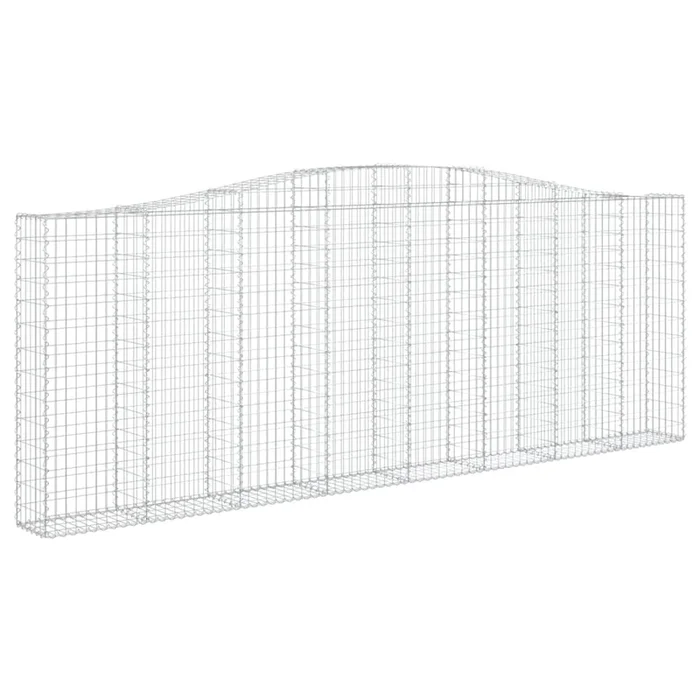 vidaXL Cesta gaviones forma arco hierro galvanizado 400x30x140/160 cm (2)