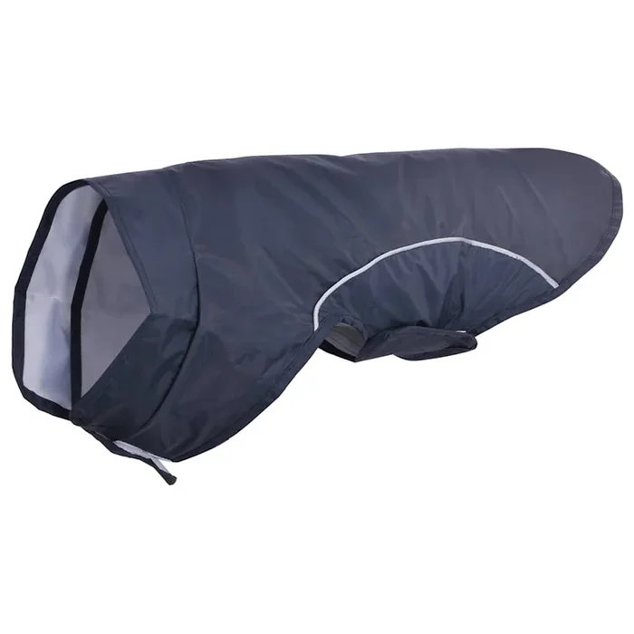 vidaXL Chubasquero perros con tiras reflectantes poliéster azul XS