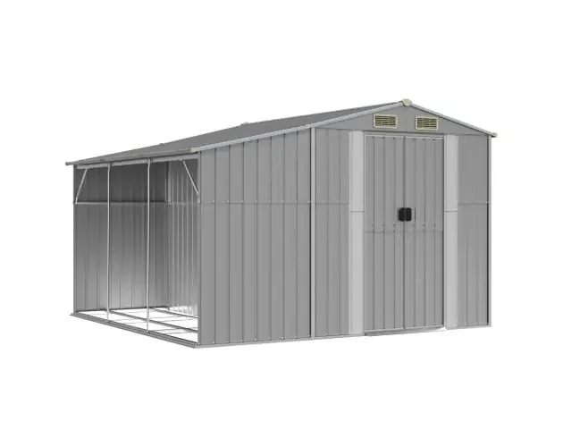 vidaXL cobertizo de jardín acero galvanizado gris 277x279x179 cm | Brico Depôt In Voga