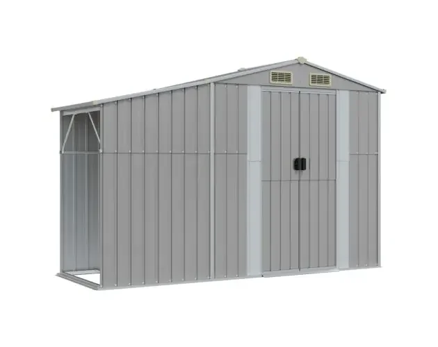 vidaXL cobertizo de jardín acero galvanizado gris 277x93x179 cm | Brico Depôt Pagamento Sicuro